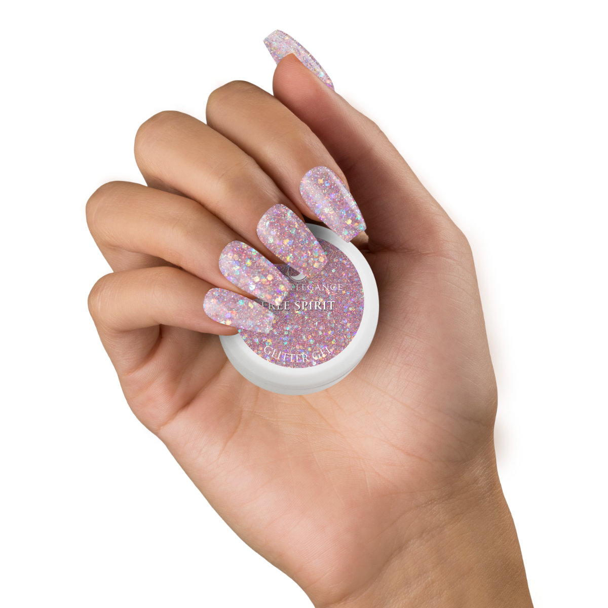 Light Elegance Glitter Gel - Free Spirit :: New Packaging - Creata Beauty - Professional Beauty Products