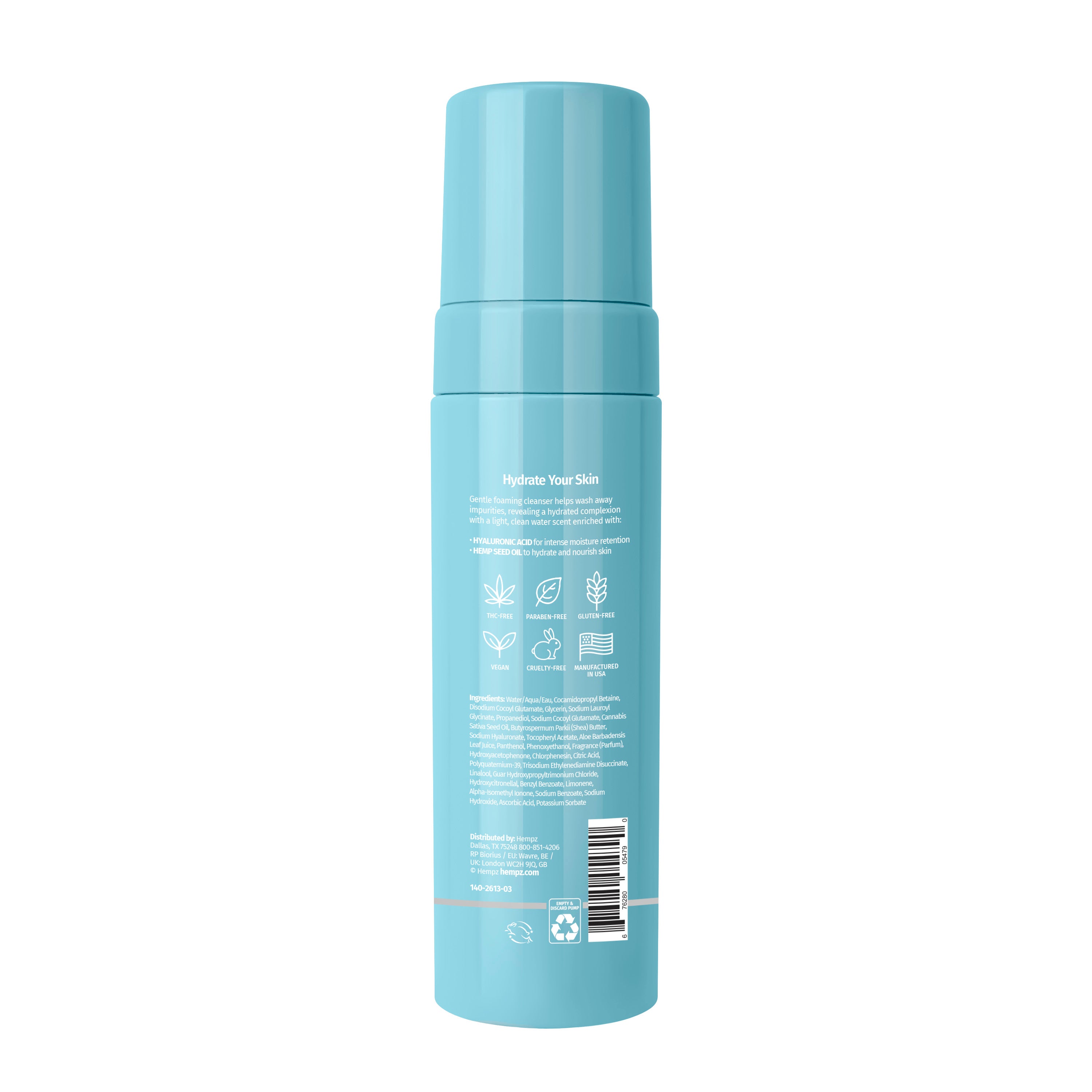 Hempz - Ocean Breeze Gentle Facial Foaming Cleanser 6 oz. - Creata Beauty - Professional Beauty Products