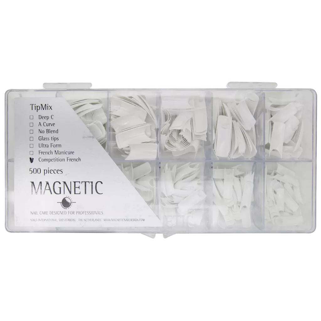 Magnetic Competition French Manicure Tipbox 500 pcs (10 sizes) - Creata Beauty - Professional Beauty Products