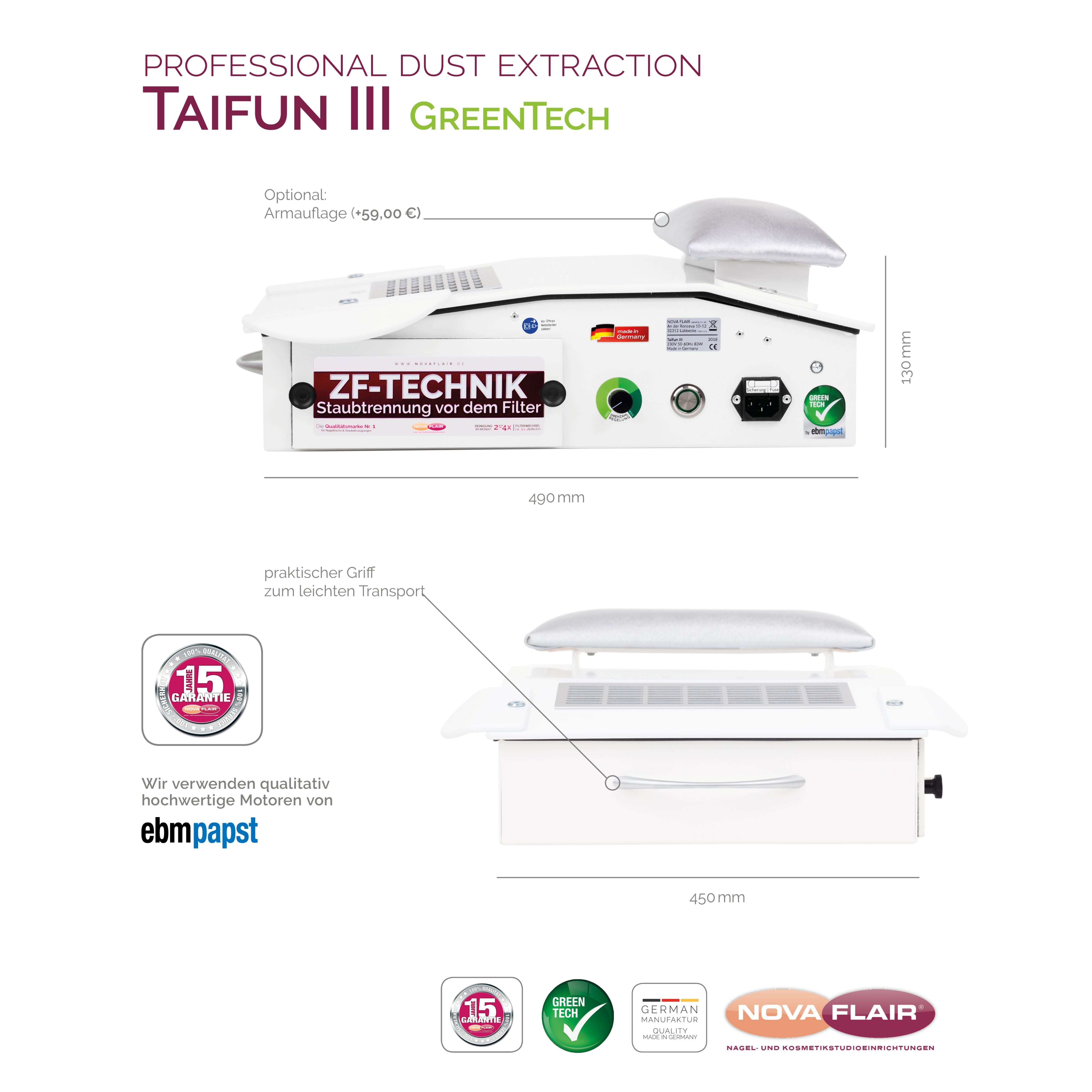 Nova Flair Taifun T3 Desktop Dust Collector - Creata Beauty - Professional Beauty Products