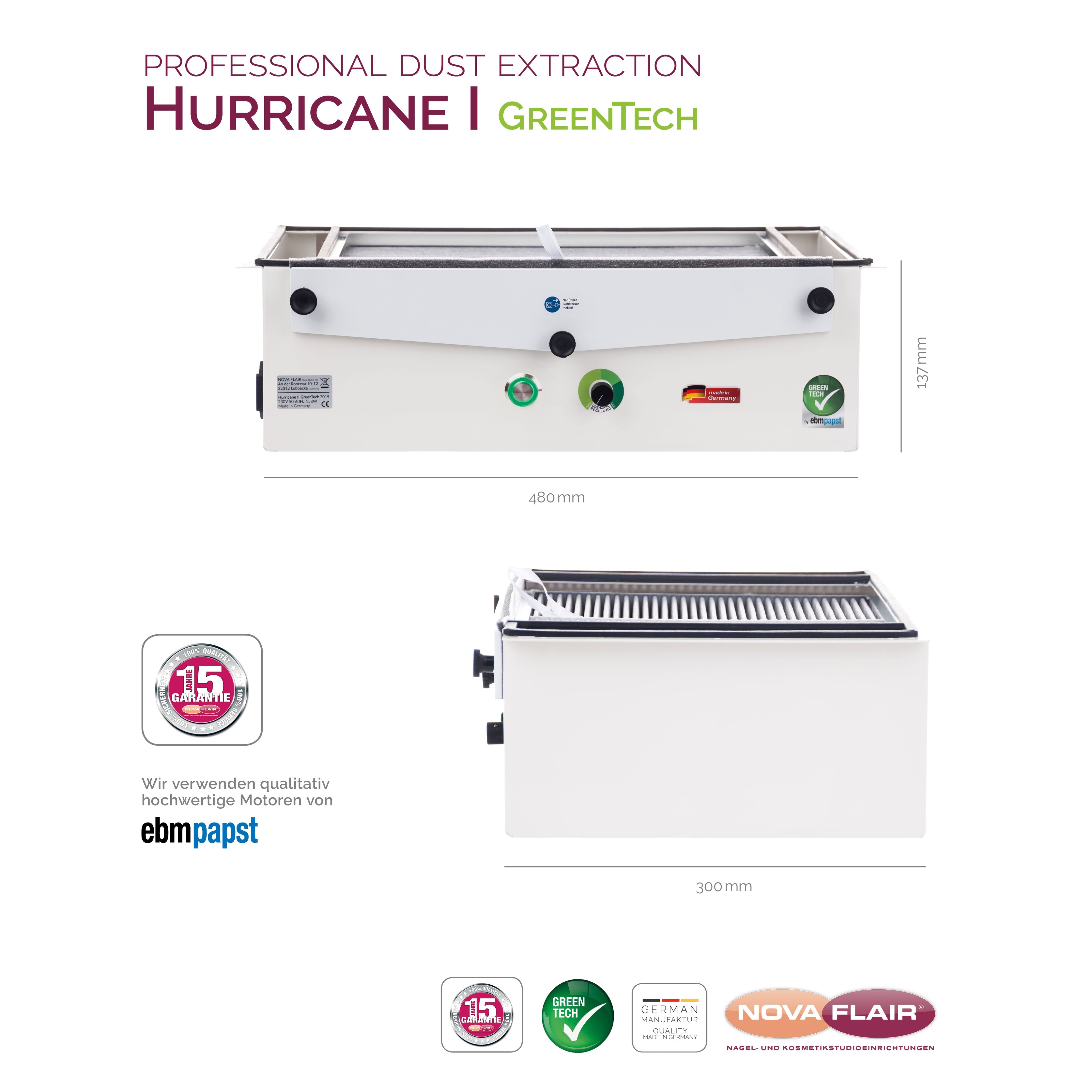 Nova Flair Hurricane H1 Dust Collector - Creata Beauty - Professional Beauty Products