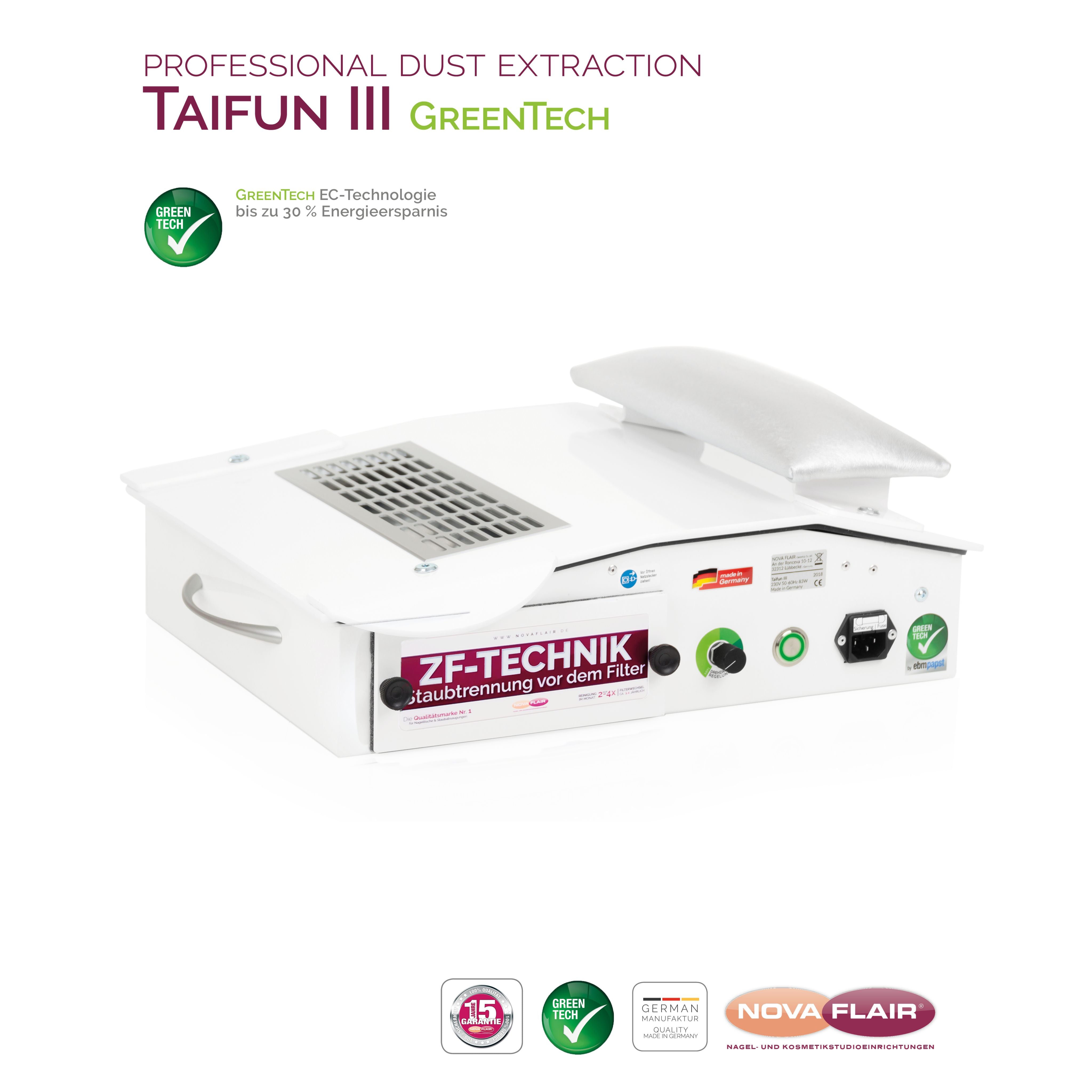 Nova Flair Taifun T3 Desktop Dust Collector - Creata Beauty - Professional Beauty Products