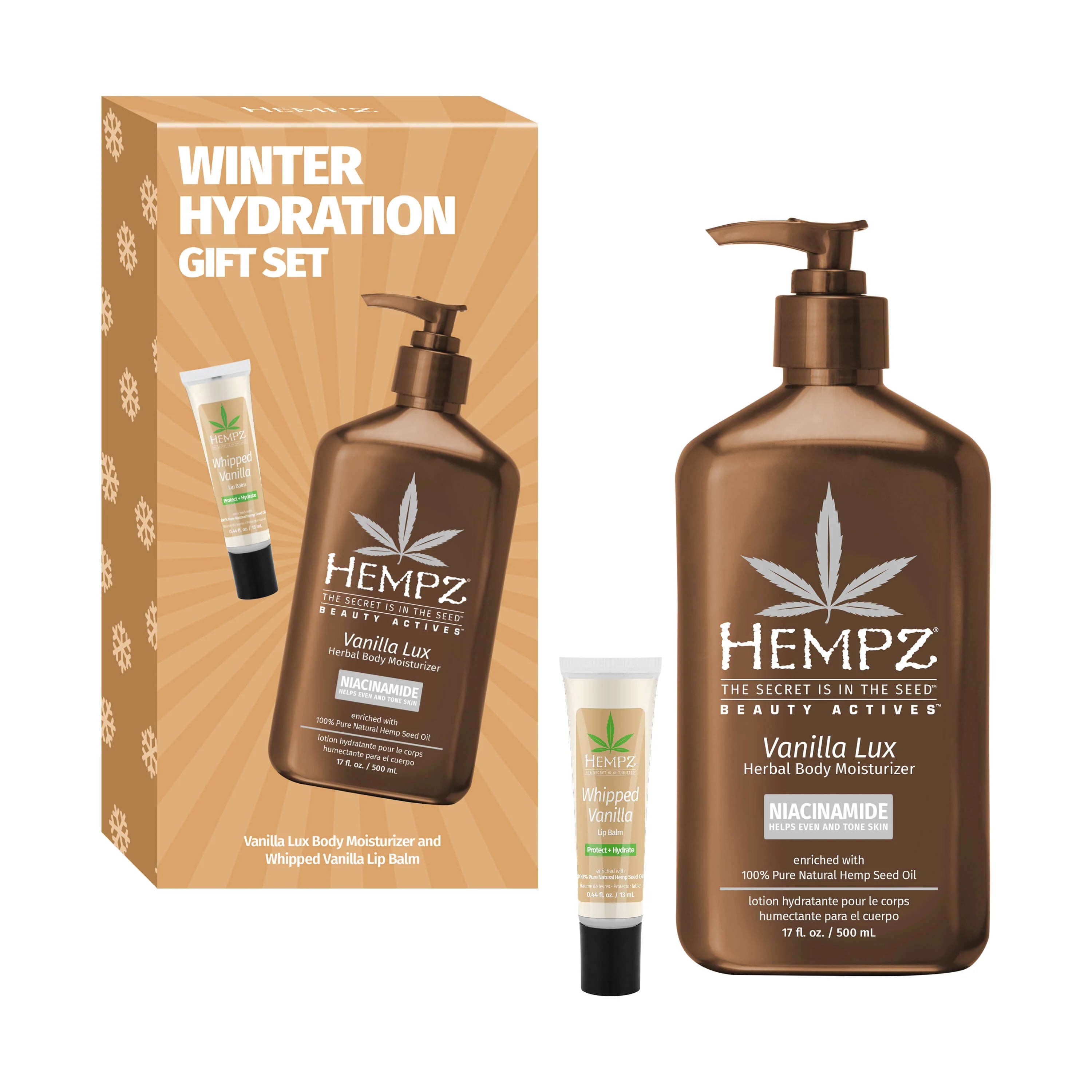 Hempz - Winter Hydration Vanilla Lotion & Lip Balm Gift Set