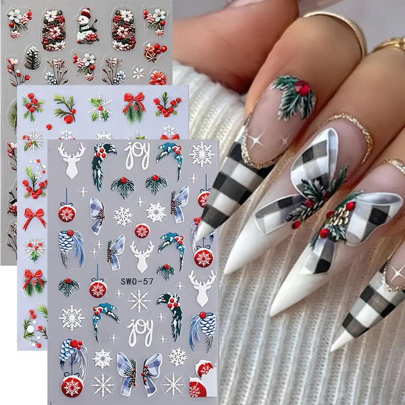 Creata Beauty Nail Decals - Festive Christmas Winter Theme