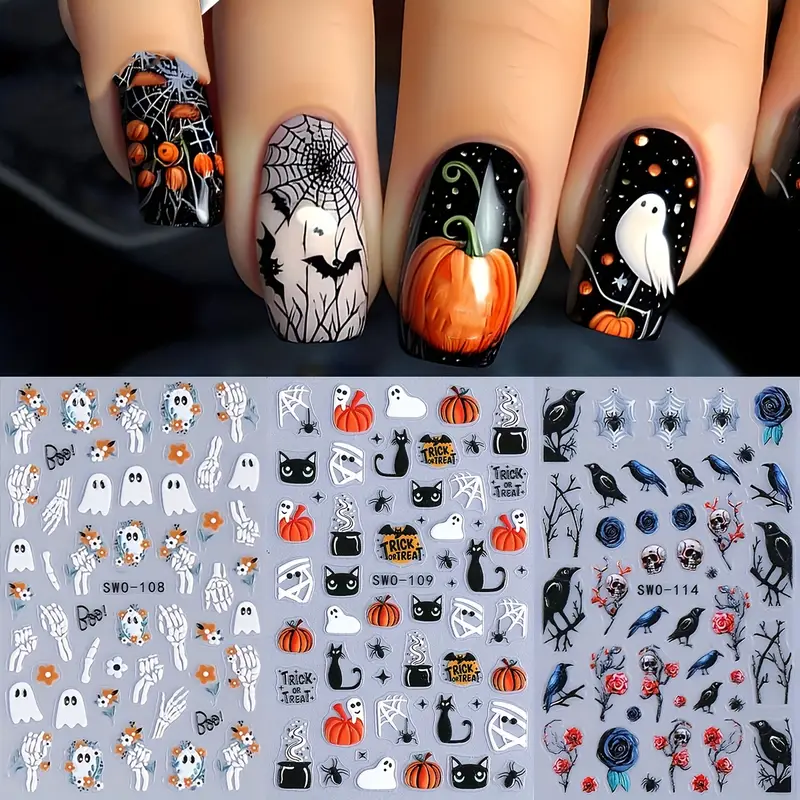 Creata Beauty Nail Decals - 3D Halloween Theme