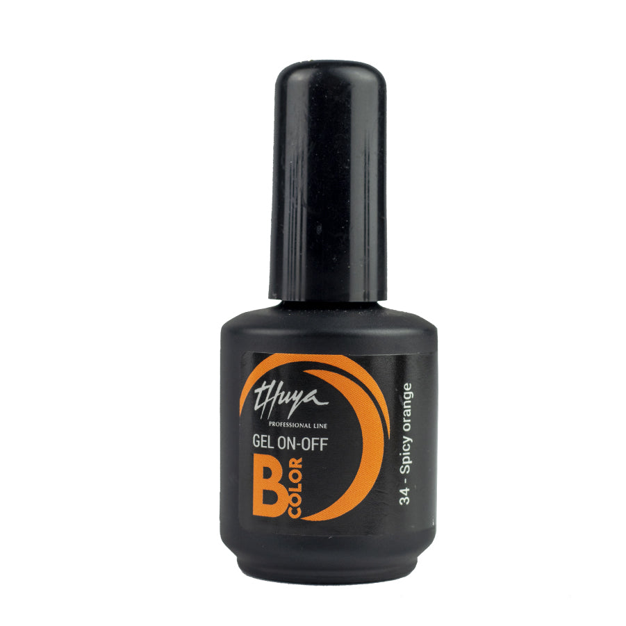 Thuya Nail Gel Polish - On-Off B-Color - #34 Spicy Orange