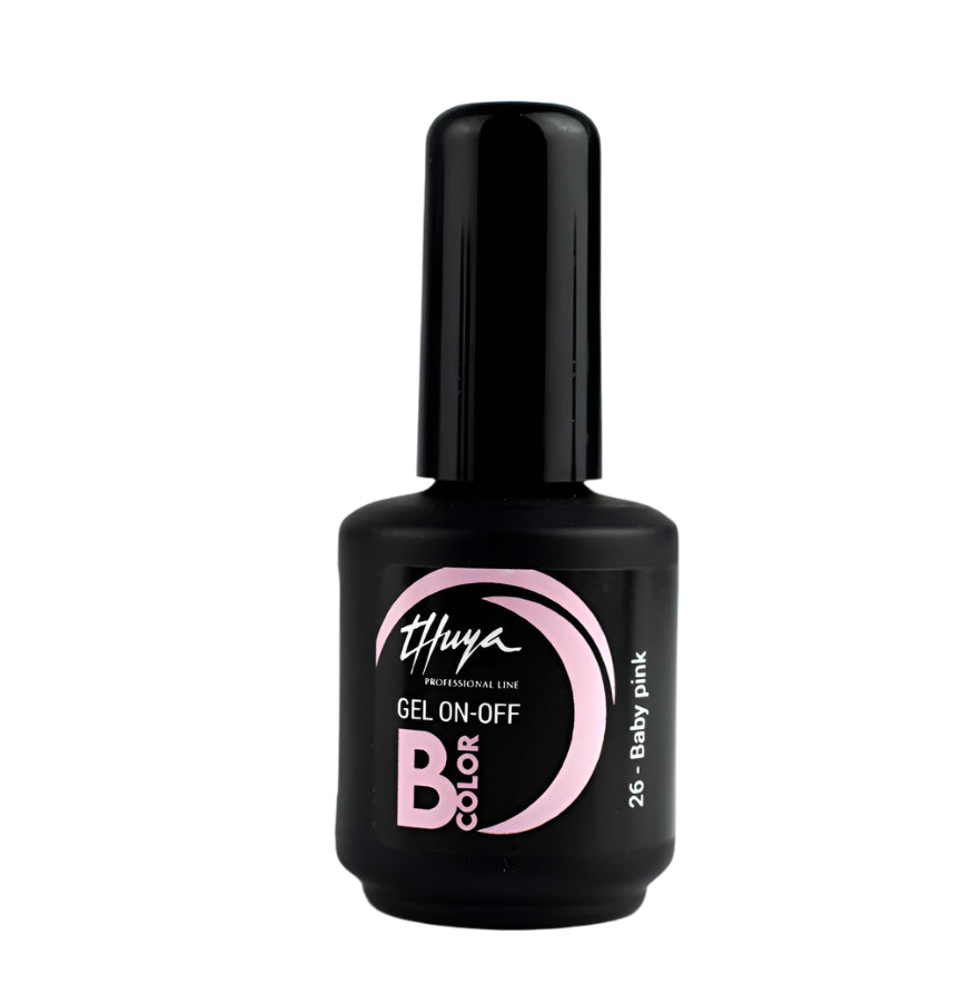 Thuya Nail Gel Polish - On-Off B-Color - #26 Baby Pink