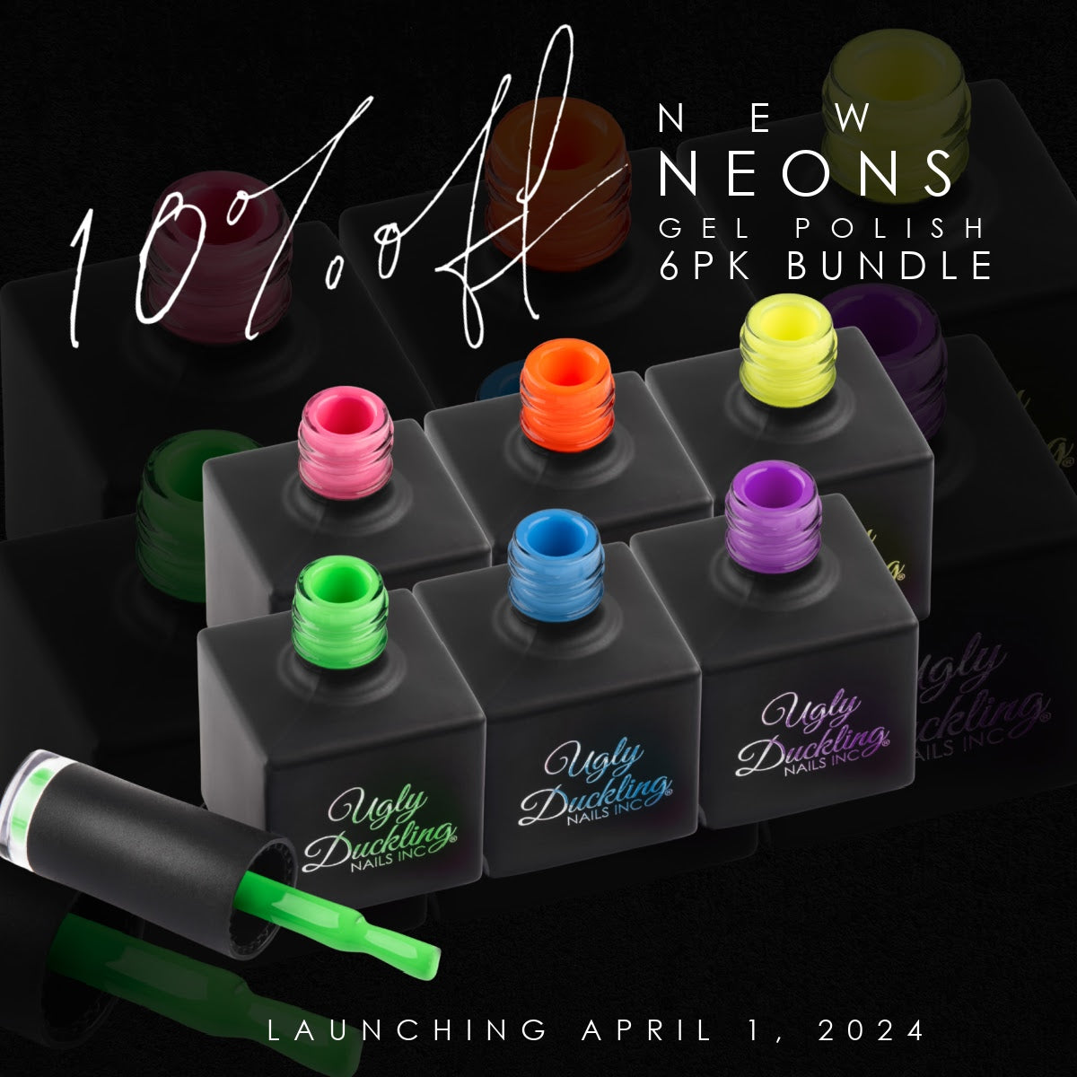 Ugly Duckling Gel Polish Kit - Neon Collection #287-292 - Creata Beauty - Professional Beauty Products