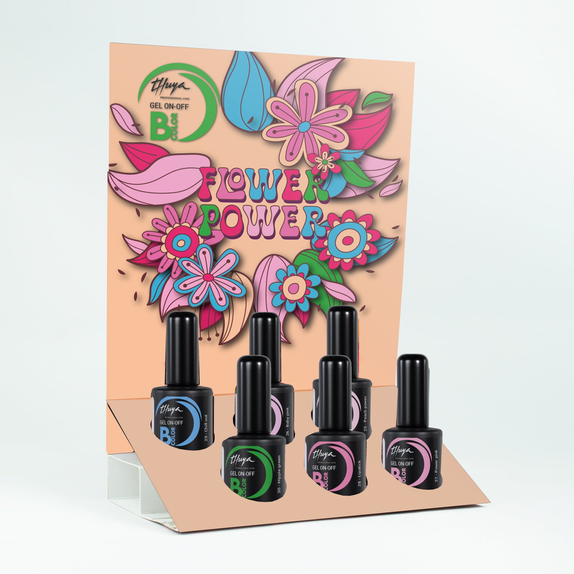 Thuya Nail Gel Polish - On-Off B-Color - Flower Power Collection