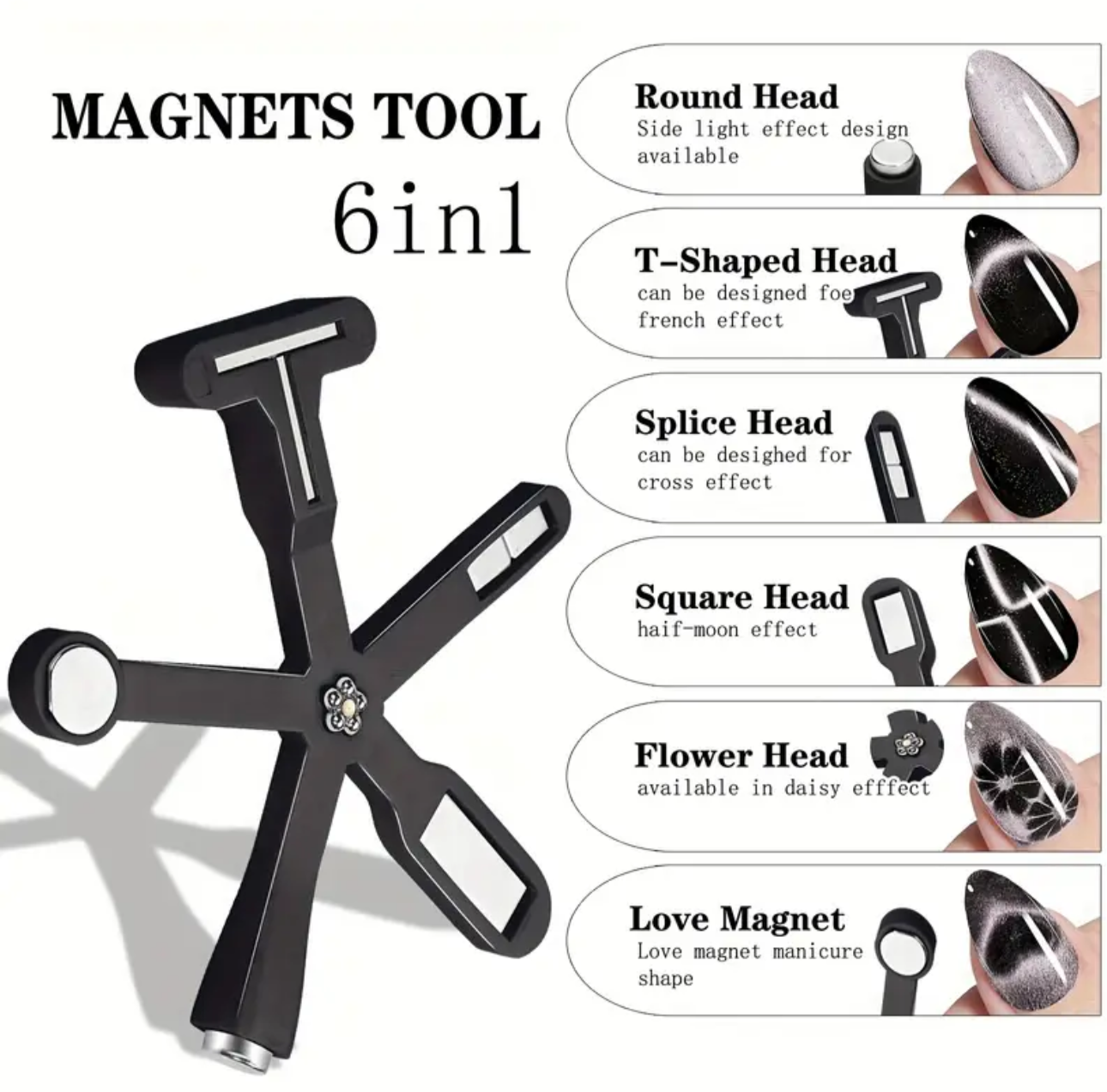 Creata Beauty Magnet Tool 6 in 1 with Hearts