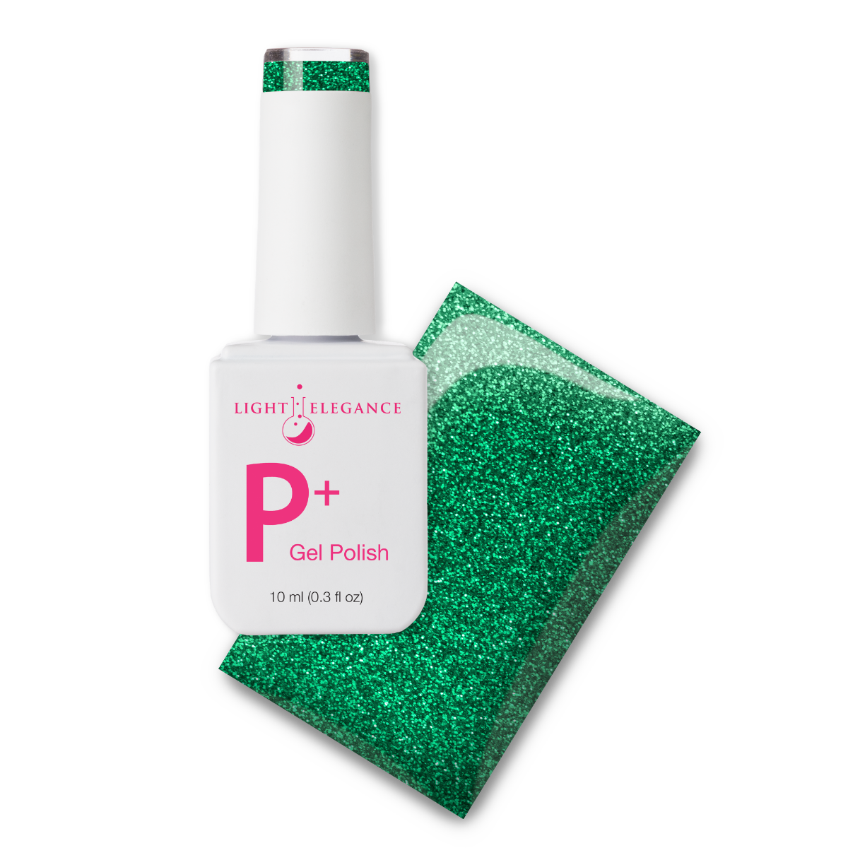 Light Elegance P+ Glitter Gel Polish - Emerald Green