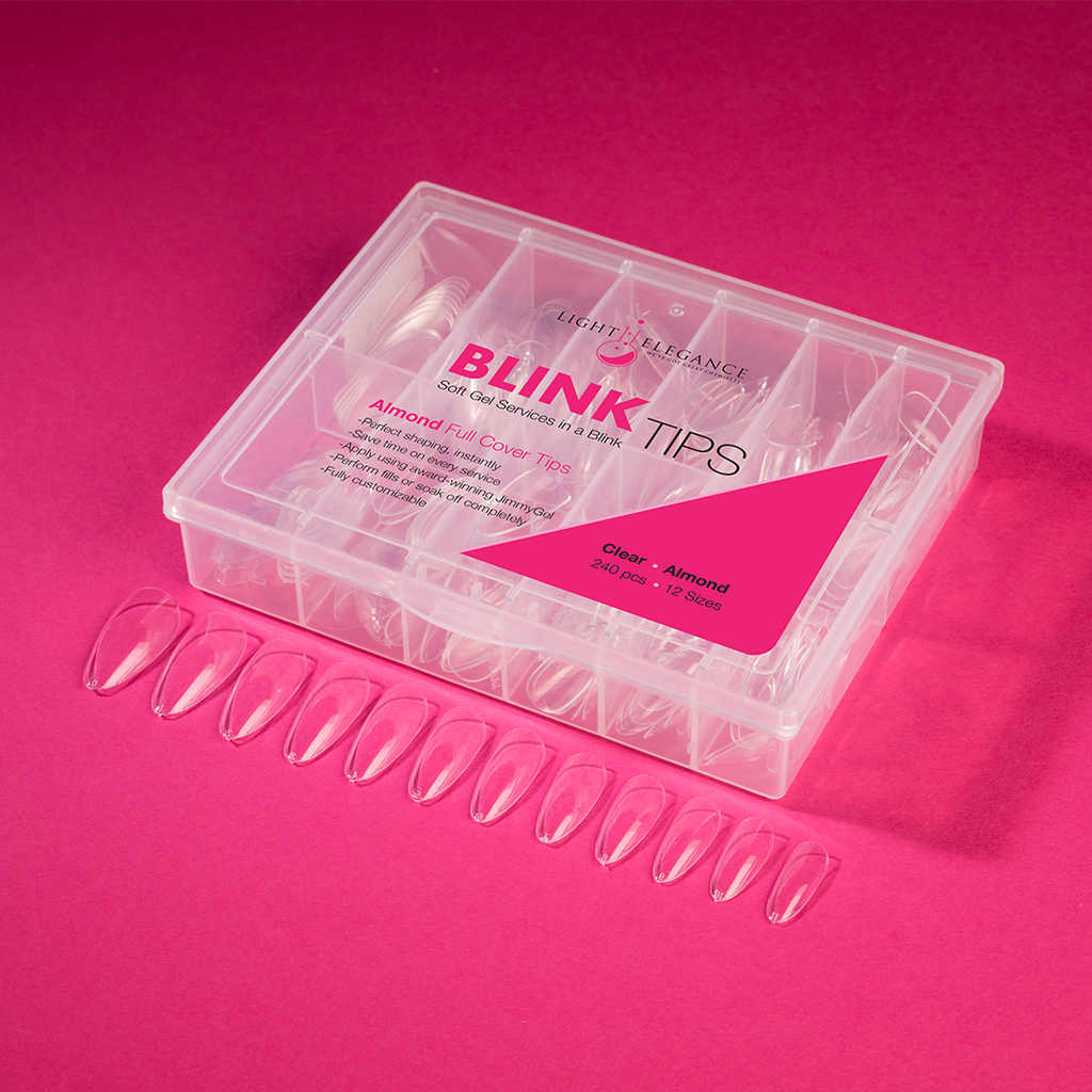 Light Elegance BlinkTips, Almond Shape, 240 full-cover tips per box