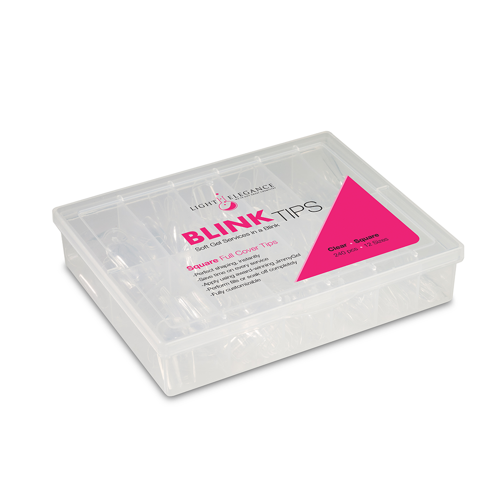 Light Elegance BlinkTips, Square Shape, 240 full-cover tips per box