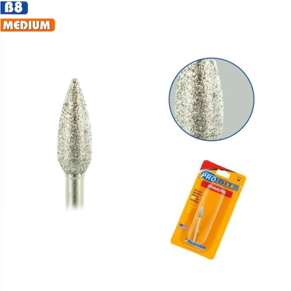 Medicool Diamond Bits - Small Football B8 - Creata Beauty - Professional Beauty Products