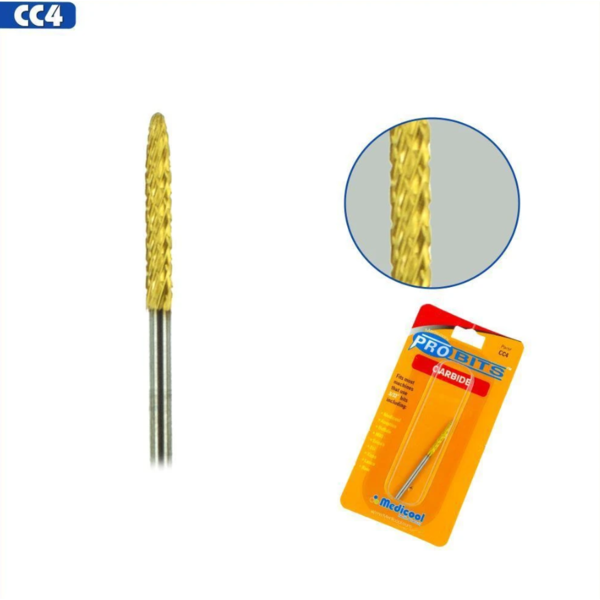 Medicool Carbide Bits - Tapered Cone CC4 - Creata Beauty - Professional Beauty Products