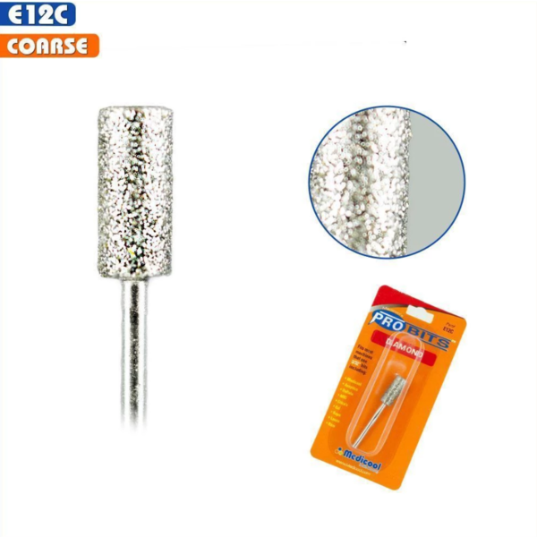 Medicool Diamond Bits - Large Barrel E12 - Creata Beauty - Professional Beauty Products