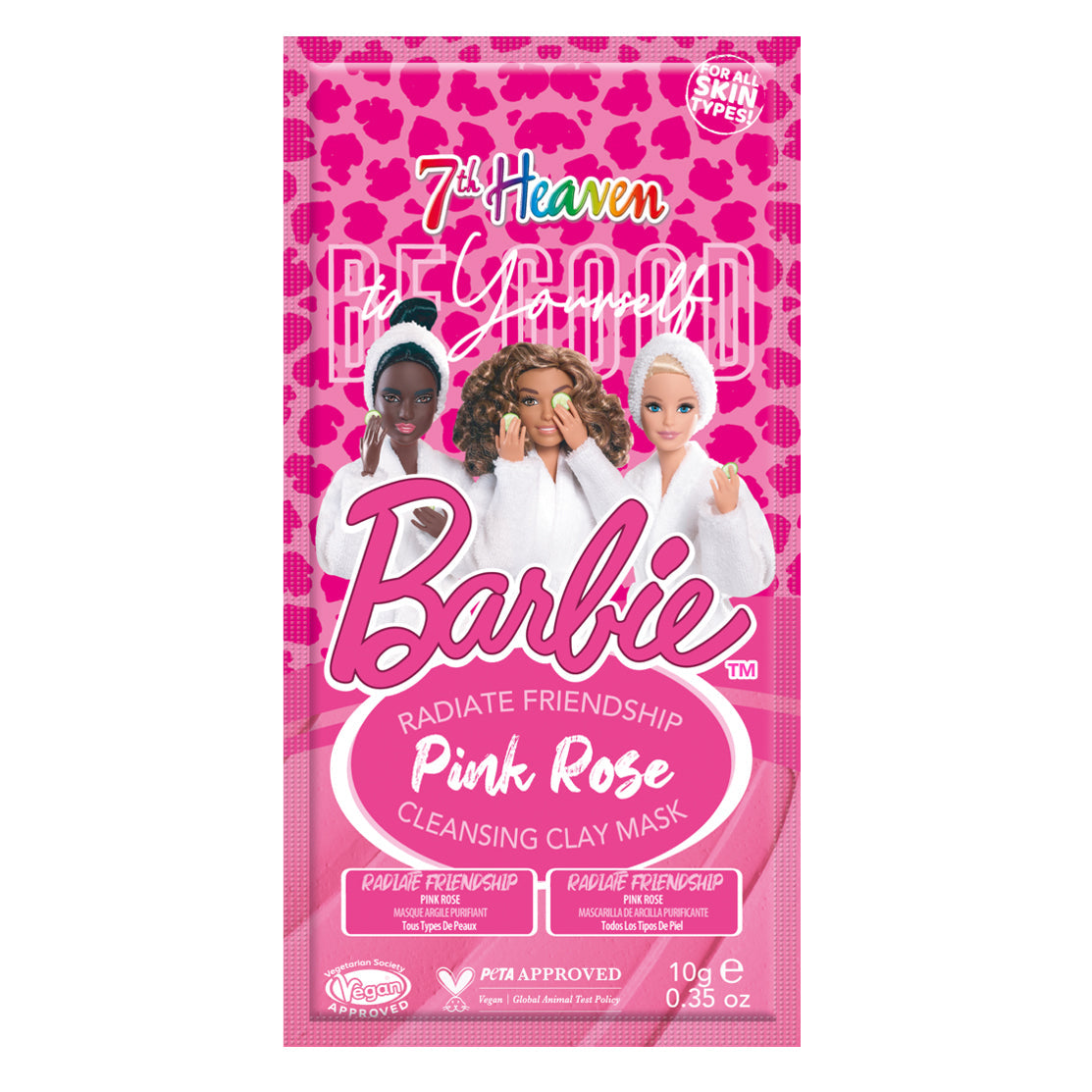 7th Heaven Barbie 'Radiate Friendship' Pink Rose Clay Mask - Creata Beauty - Professional Beauty Products