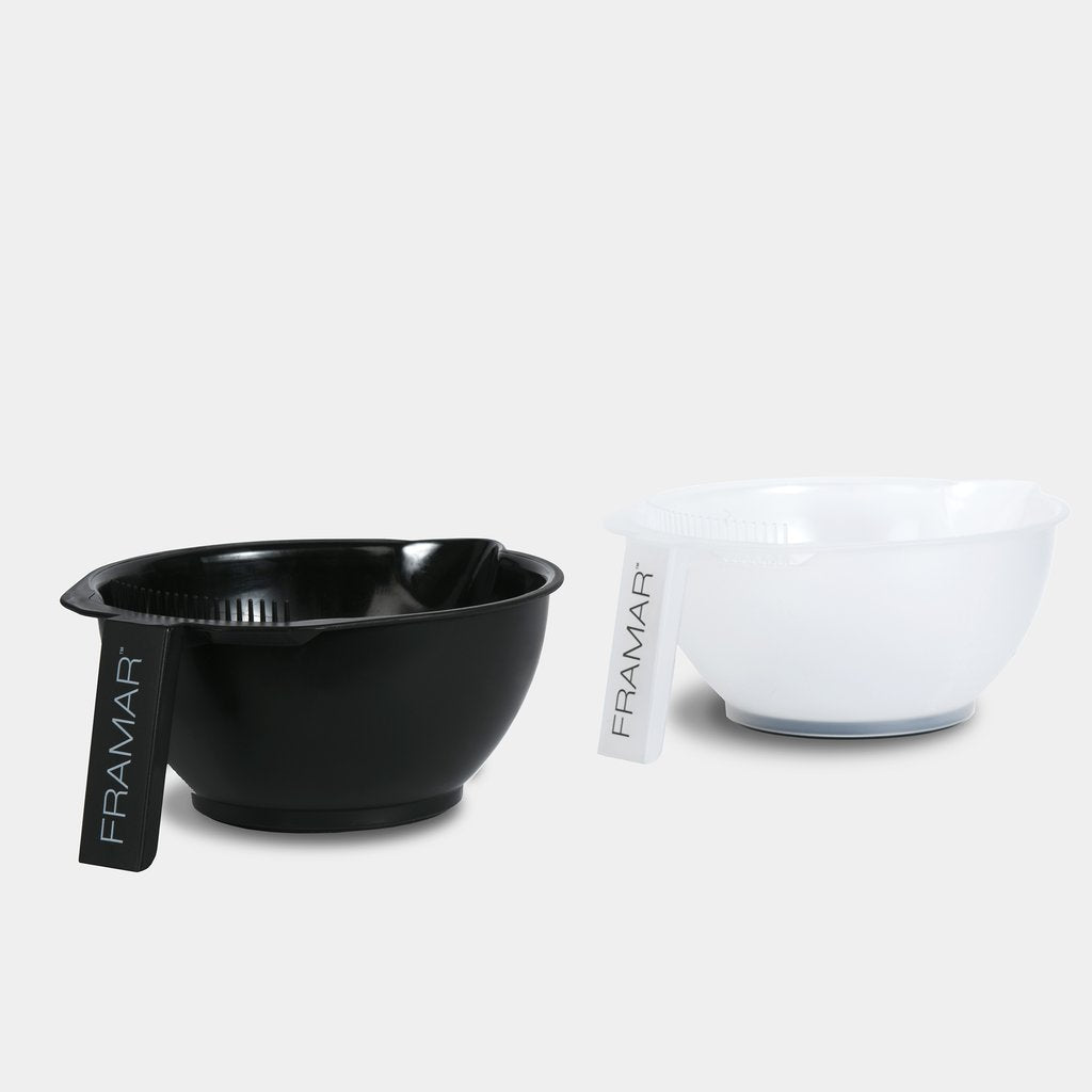Framar Color Bowls - Black & Clear Set - Creata Beauty - Professional Beauty Products