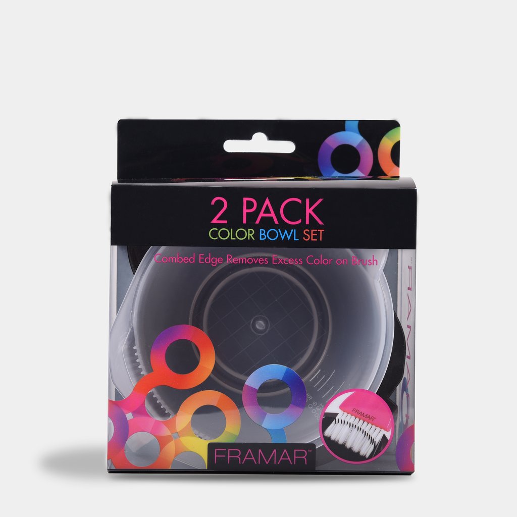 Framar Color Bowls - Black & Clear Set - Creata Beauty - Professional Beauty Products