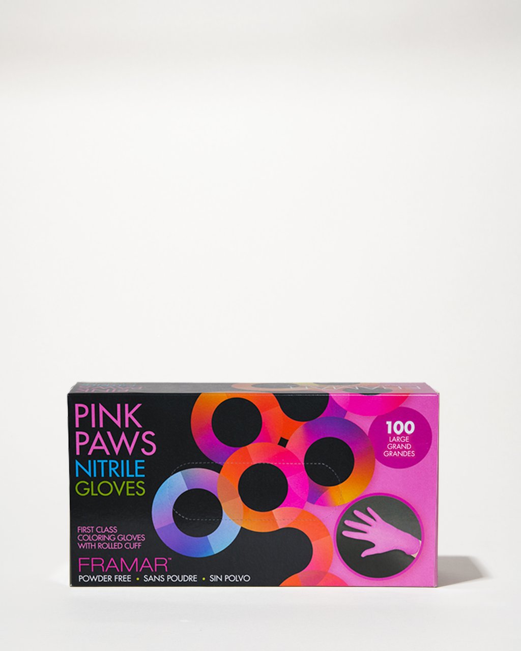 Framar Gloves - Pink Paws (Nitrile) - Large - Creata Beauty - Professional Beauty Products