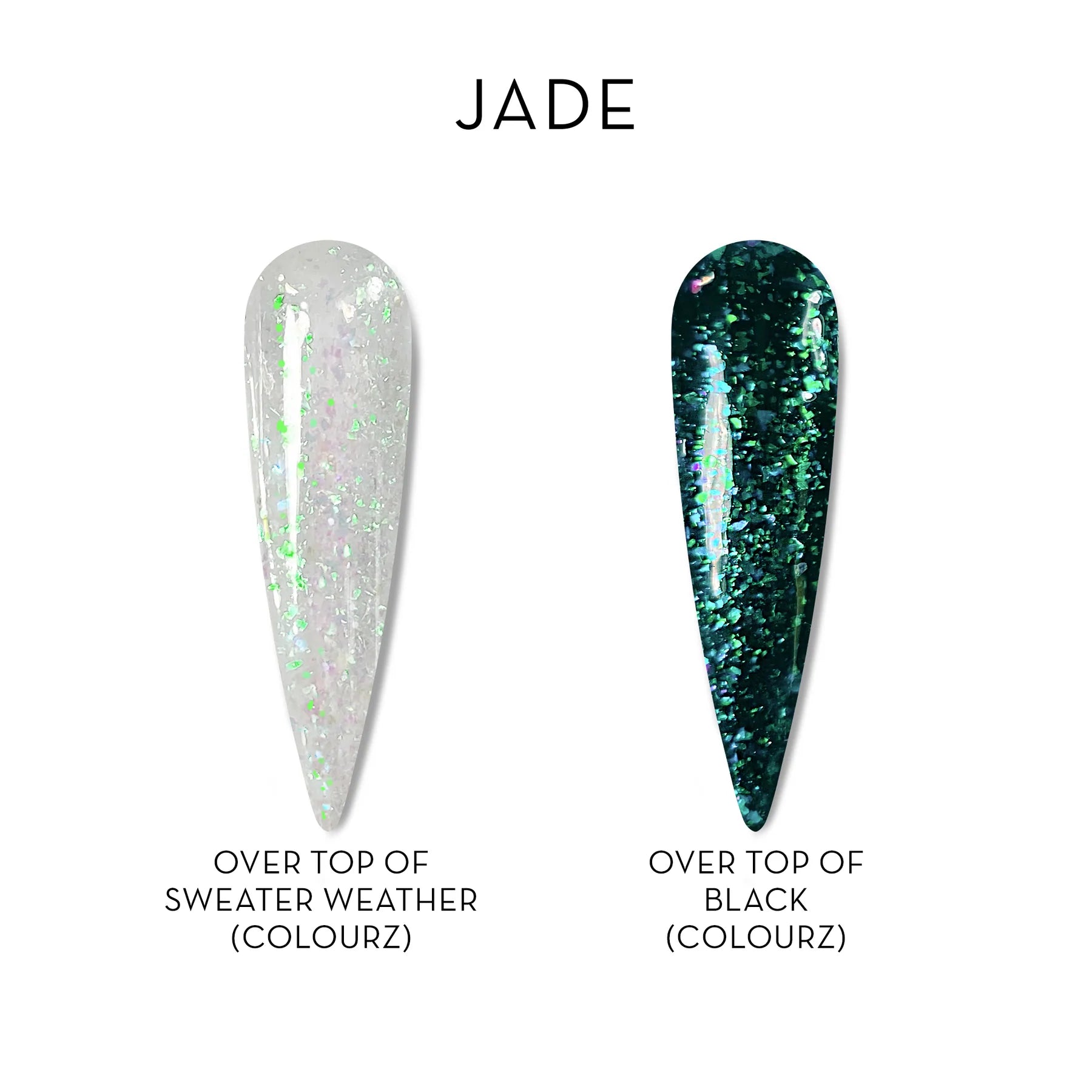 Fuzion FX Shiny Flake Topcoat - Jade - Creata Beauty - Professional Beauty Products