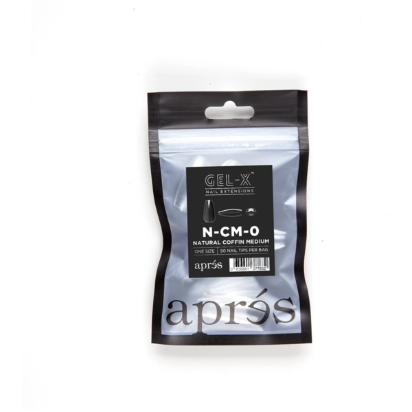 Aprés Nail - Natural Coffin Medium Refill Bags - Creata Beauty - Professional Beauty Products