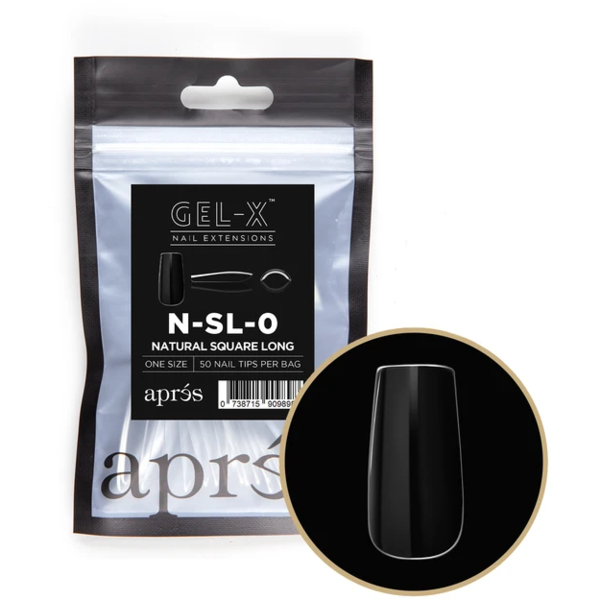 Aprés Nail - Natural Square Long Refill Bags - Creata Beauty - Professional Beauty Products