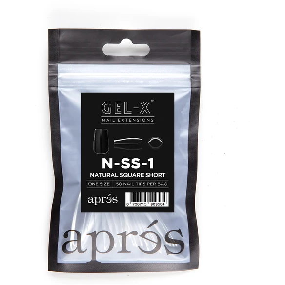Aprés Nail - Natural Square Short Refill Bags - Creata Beauty - Professional Beauty Products