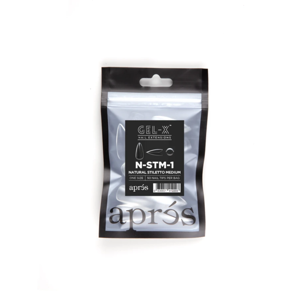 Aprés Nail - Natural Stiletto Medium Refill Bags - Creata Beauty - Professional Beauty Products