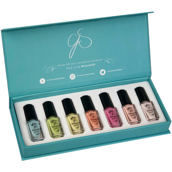 Clear Jelly Stamper Polish Kit - Pastel (7 colours) - Creata Beauty - Professional Beauty Products