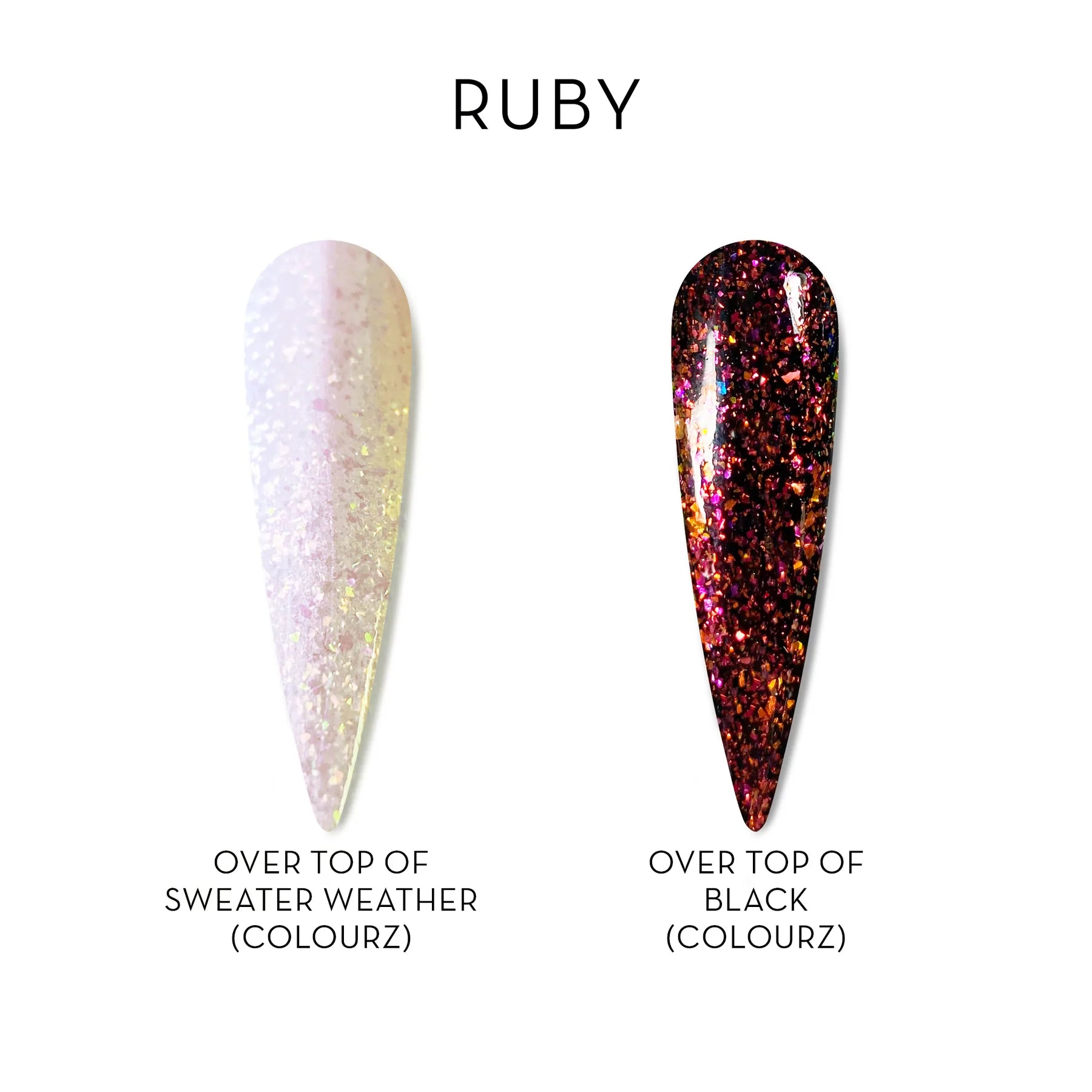 Fuzion FX Shiny Flake Topcoat - Ruby - Creata Beauty - Professional Beauty Products