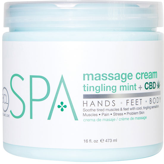 BCL Spa Massage Cream - Tingling Mint + CBD - Creata Beauty - Professional Beauty Products
