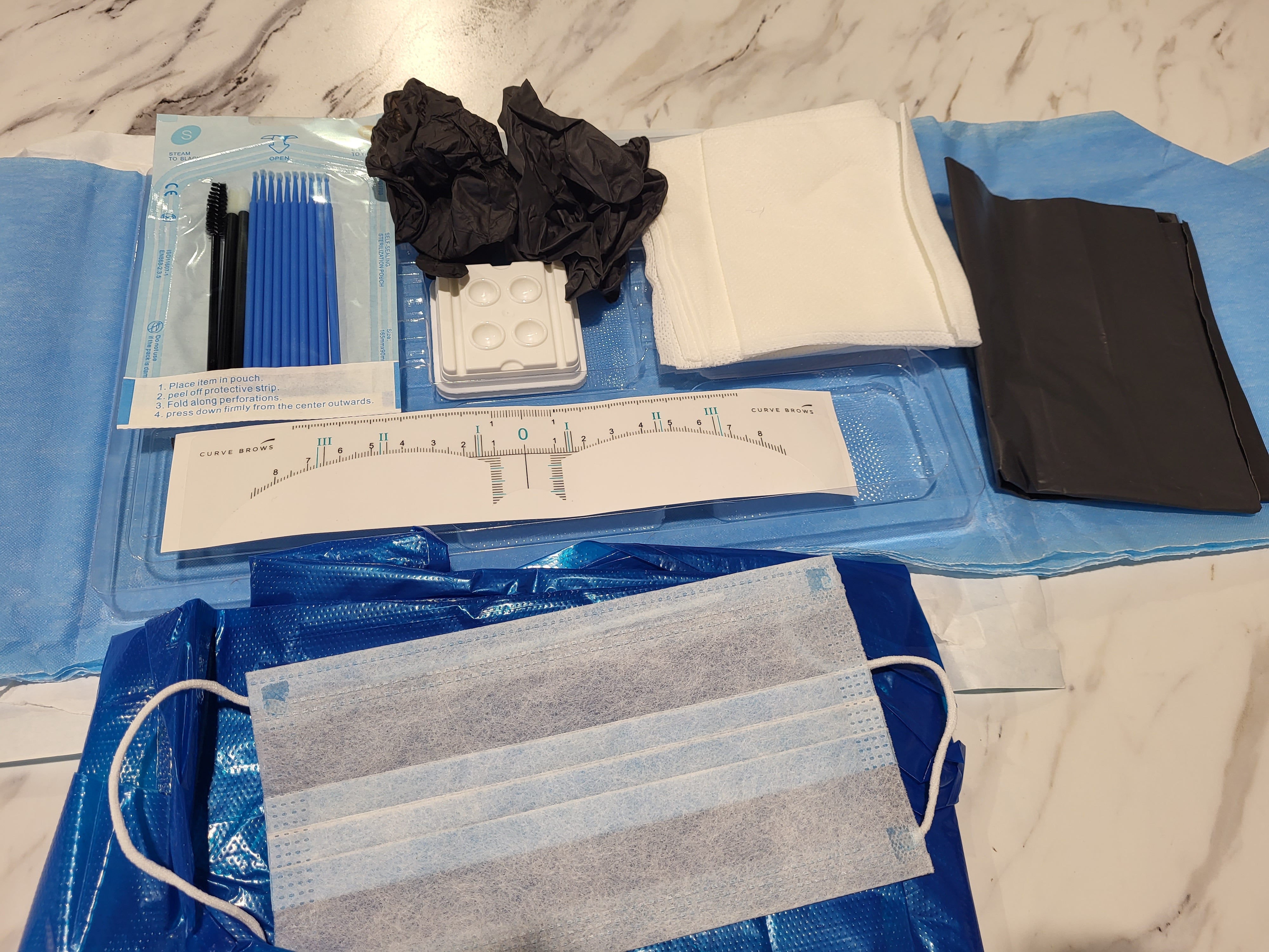 Curve Brows Disposable Single Use Sterile Kit - Creata Beauty - Professional Beauty Products