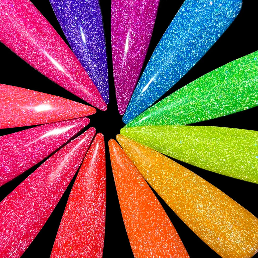 Wildflowers Neon Flare Reflective Gel Polish - Strawberry Sorbet - Creata Beauty - Professional Beauty Products