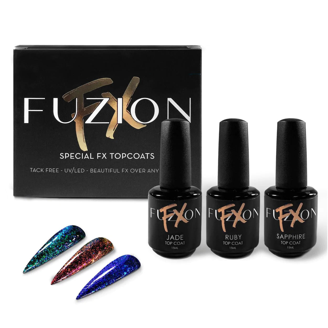 Fuzion FX Winter Flakes Topcoat 3pk - Creata Beauty - Professional Beauty Products