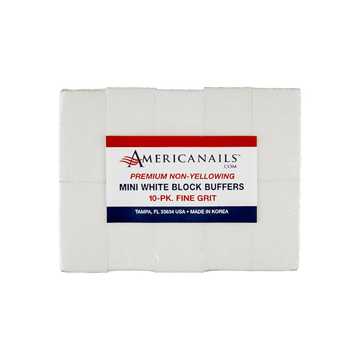 Americanails - Premium Mini White Block Buffers - Creata Beauty - Professional Beauty Products