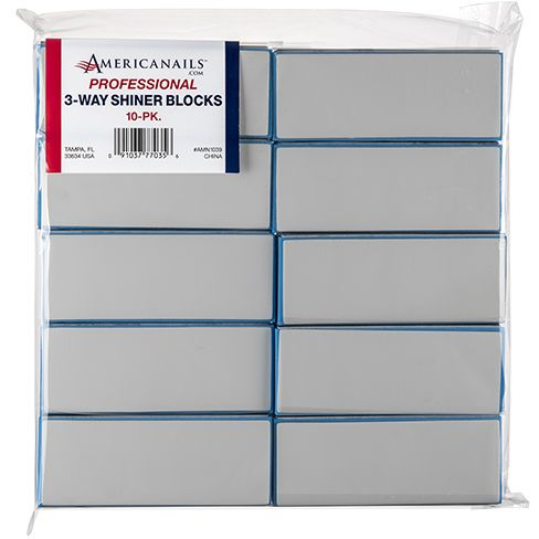Americanails - Premium 3-Way Shiner Block (10pk) - Creata Beauty - Professional Beauty Products