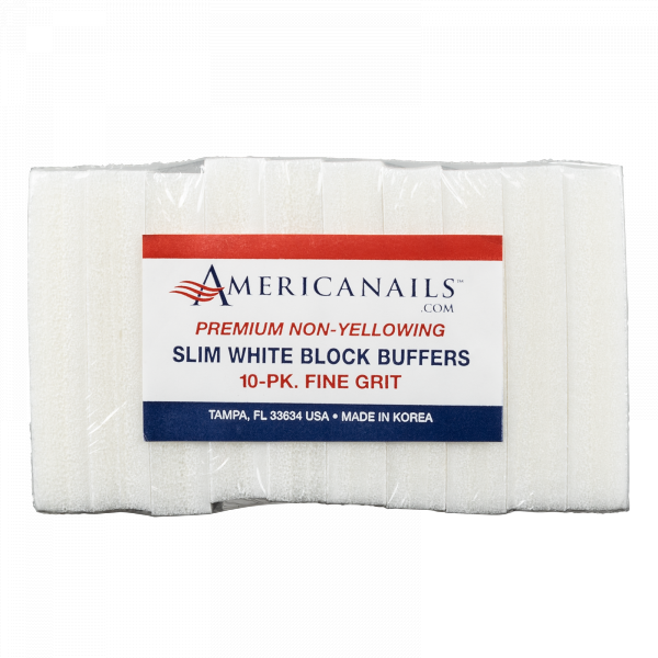 Americanails - Premium Slim White Buffer Blocks - Creata Beauty - Professional Beauty Products
