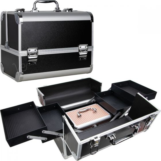 VER Beauty - Black Matte Cosmetic Case - Creata Beauty - Professional Beauty Products