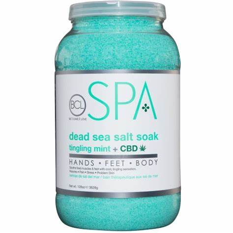 BCL Spa Salt Soak - Tingling Mint + CBD - Creata Beauty - Professional Beauty Products