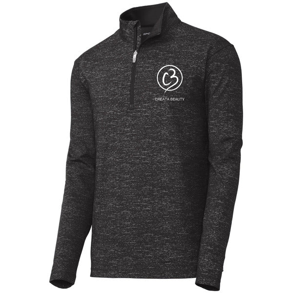 Creata Beauty Sport-Wick® Stretch Reflective Heather 1/2-Zip Pullover - Creata Beauty - Professional Beauty Products