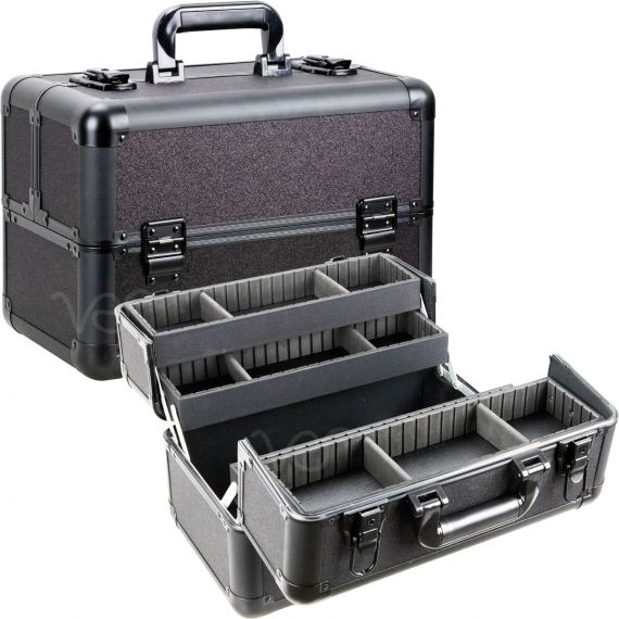 VER Beauty - Black Glitter Professional Cosmetic Case - Creata Beauty - Professional Beauty Products