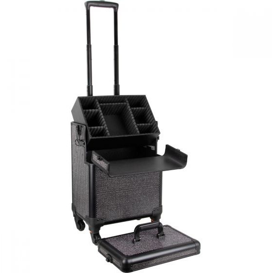 VER Beauty - Black Krystal Rolling Case - Creata Beauty - Professional Beauty Products