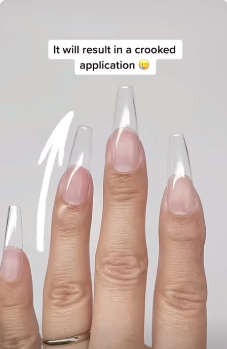 How to apply Gel-X™️ on a crooked nail