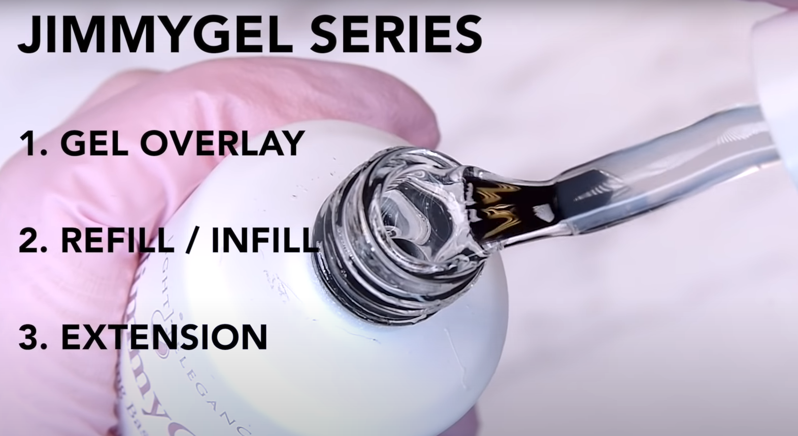 Tutorial | How to do a gel extenstion using Light Elegance JimmyGel| Soak Off Gel In A Bottle