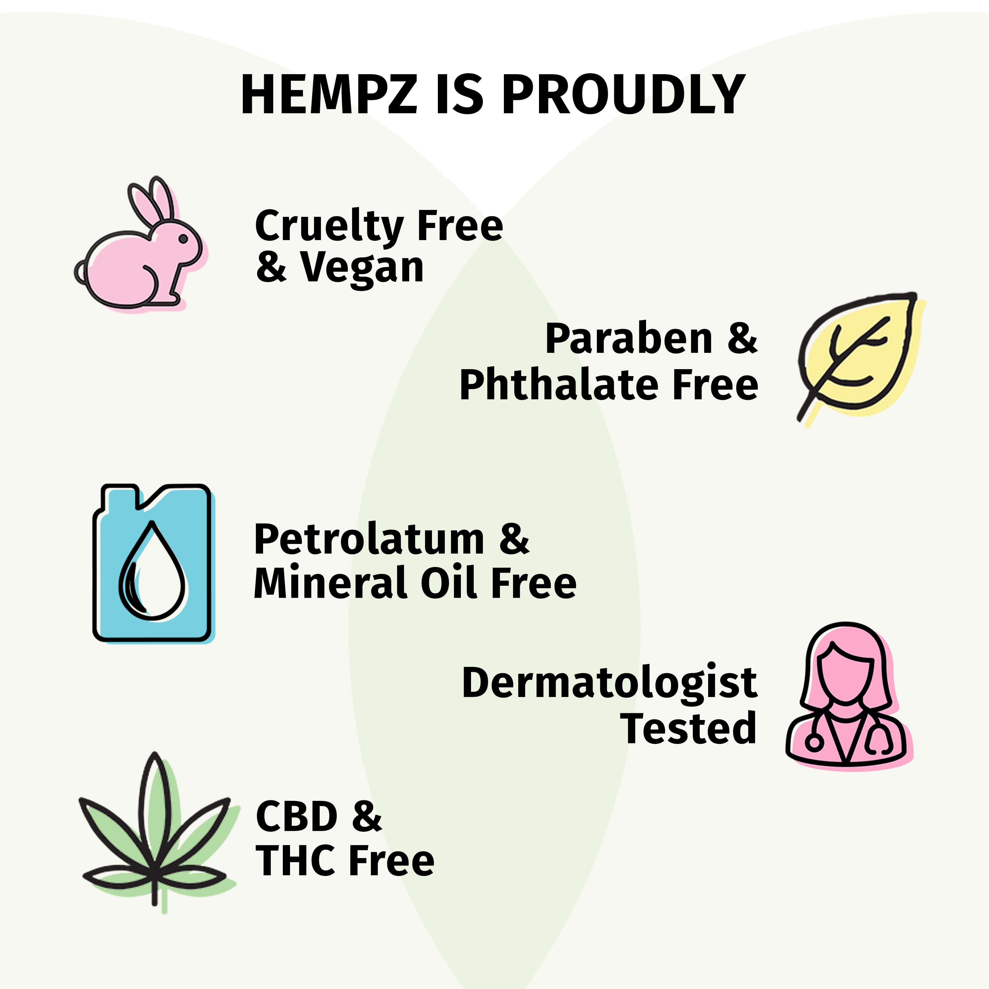 Hempz is cruelty free, vegan, paraben & phthalate free, petrolatum & mineral oil free, dermatologist tested, and CBD & THC free