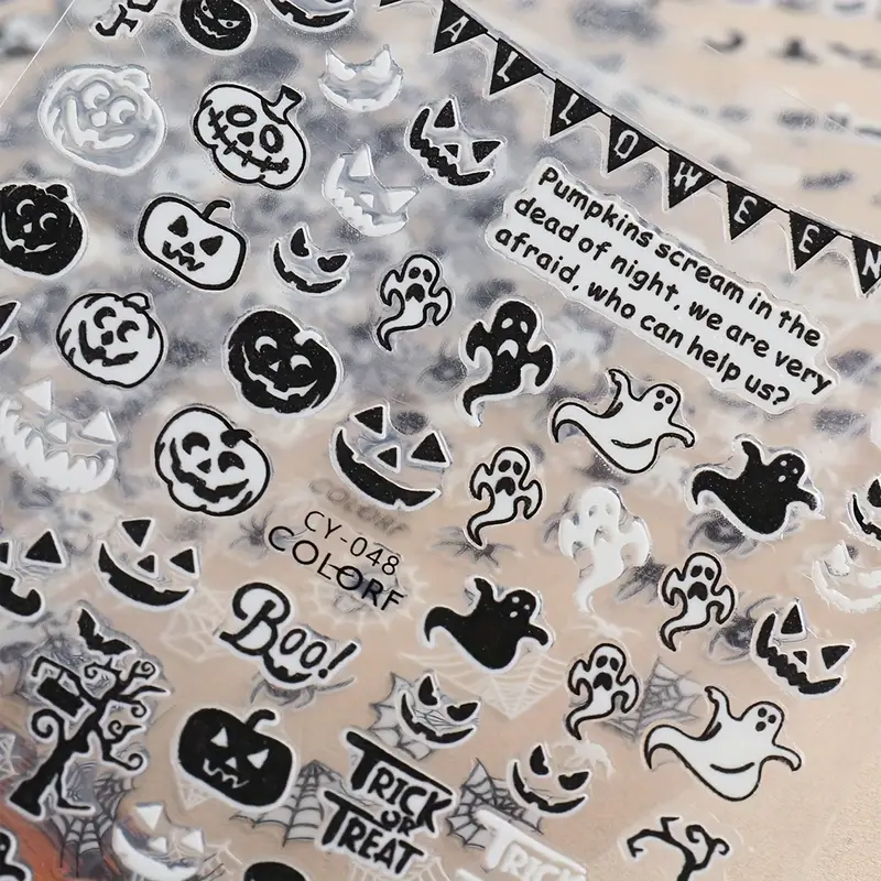 Creata Beauty Nail Decals - Halloween Theme Glow in the Dark