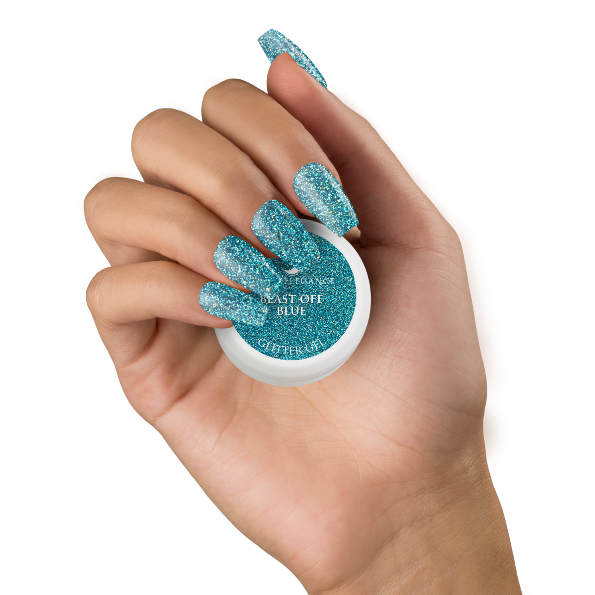 Light Elegance Glitter Gel - Blast Off Blue :: New Packaging - Creata Beauty - Professional Beauty Products