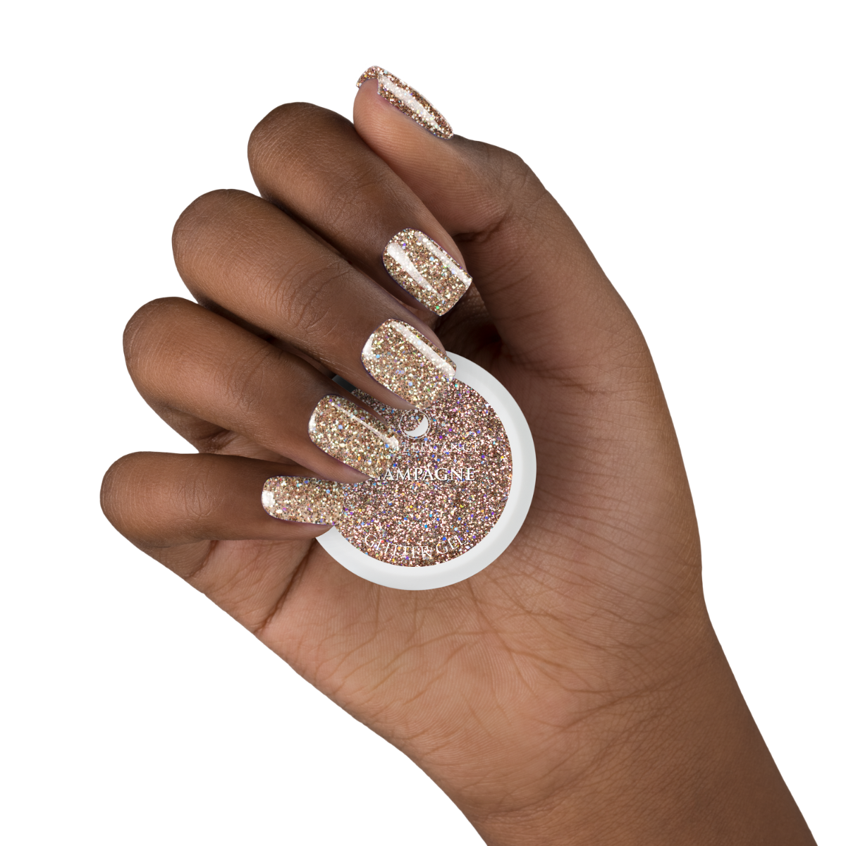 Light Elegance Glitter Gel - Champagne :: New Packaging - Creata Beauty - Professional Beauty Products