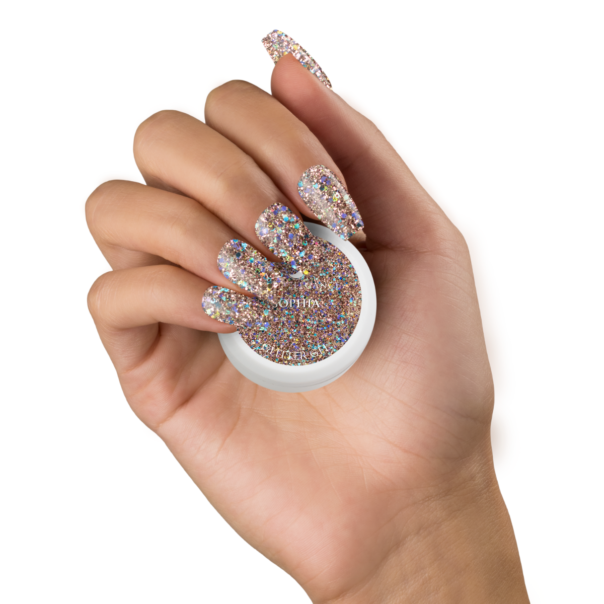 Light Elegance Glitter Gel - Sophia :: New Packaging - Creata Beauty - Professional Beauty Products